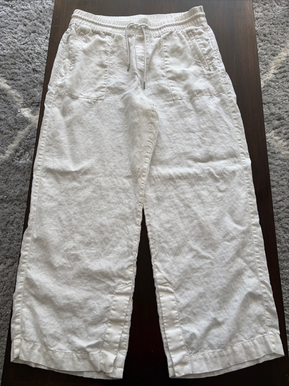 Athleta Retreat Linen High Rise Wide Leg Pant